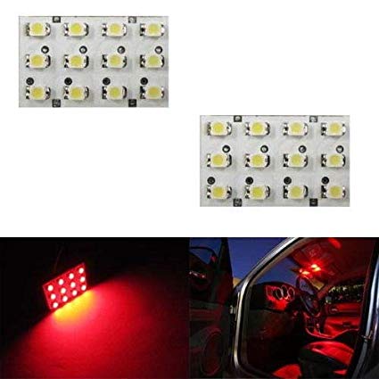 iJDMTOY 12-SMD LED Interior Map Dome Panel Lights, Brilliant Red