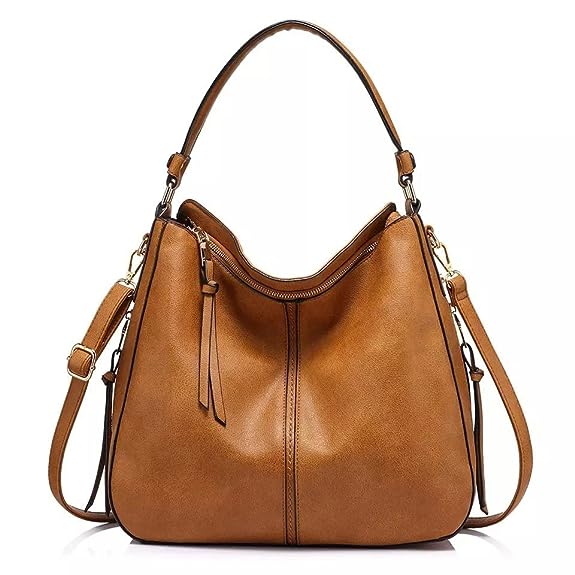 BOSTANTEN Hobo Bags for Women Faux Leather Purses and Handbags Large Hobo Purse with Tassel -Choice Color.