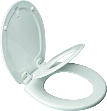 Mayfair 83EC 000 NextStep Child/Adult Built-in Potty Seat with Lift-Off Hinges, Round, White