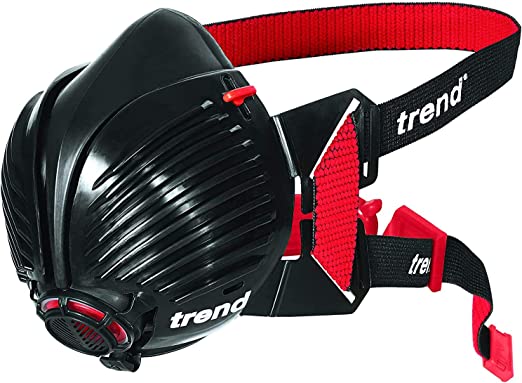 TREND STEALTH Air Stealth Reusable Respirator Half Mask, Particulate Dust Mask with Replaceable Twin Filters