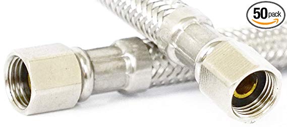 LASCO 10-0950 1/4-Inch Compression by 5-Feet Ice Maker Connector, 50-Pack