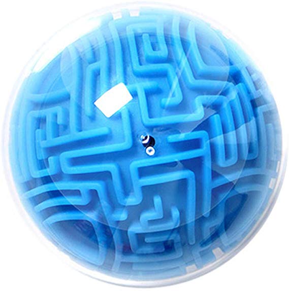 3D Maze Ball Magic Labyrinth Brain Teaser Puzzles Intelligence Challenge, Coordination & Balance, Imagination, Spatial Cognition, Observe Training Toy Game Gift for Kid Adult the Old Aged - Hard Level