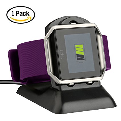 For Fitbit Blaze Charger Charging Stand, Fitbit Blaze Charging Dock Station with 4.9ft Cable Replacement Charger for Fitbit Blaze Smart Watch Black 1 Pack