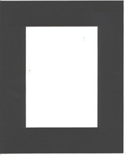Pack of 5 18x24 Black Picture Mats with White Core Bevel Cut for 13x19 Pictures