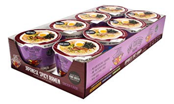 One Culture Foods Bone Broth Instant Cup Noodles, Japanese Spicy Ramen - Natural - Non-GMO (Pack of 8)