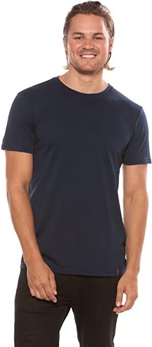 Texere Men's Crew Neck T-Shirt - Organic Pima Cotton Casual Soft Tee (Komi)