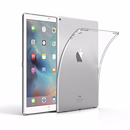 iPad Pro Case, EasyAcc iPad Pro 12.9'' Case Soft TPU Case Crystal Clear Transparent Slim Anti Slip Case Back Protector Cover Shockproof for iPad Pro 12.9'' Case