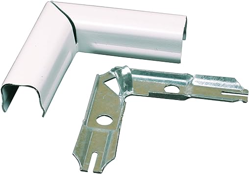 legrand Wiremold Metal Raceway, Extending Power, On-Wall, Flat Elbow, White, BWH6