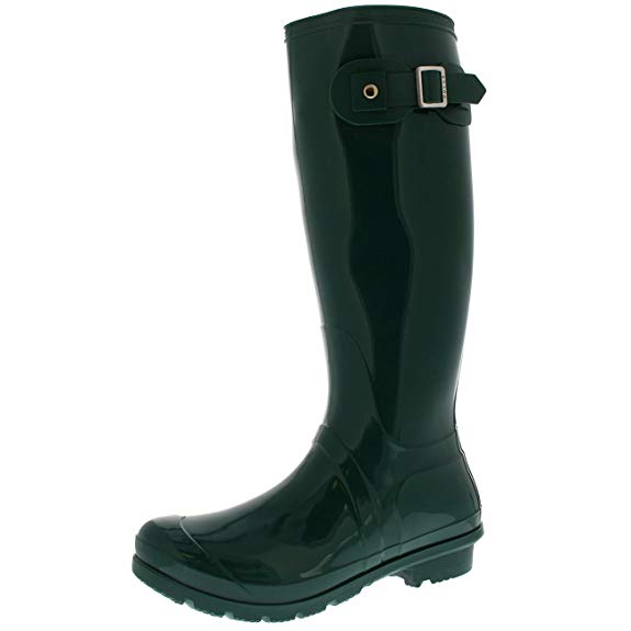 Polar Products Womens Snow Tall Waterproof Rain Muck Dog Walking Buckle Wellington Boot