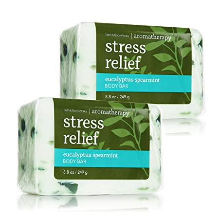 Bath & Body Works Aromatherapy Stress Relief Eucalyptus Spearmint Body Bar, 2 Pack