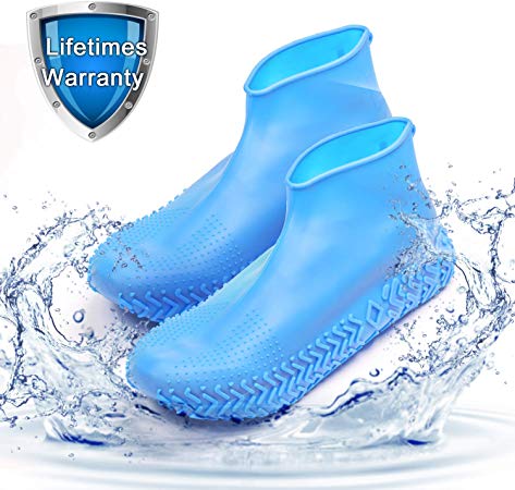Waterproof Shoe Cover, Homestine Reusable Silicone Non-Slip Rain&Snow Boot for Cycling, Camping, Gradening, Picnic and Daily Cleaning, Fit of Men, Women and Childs