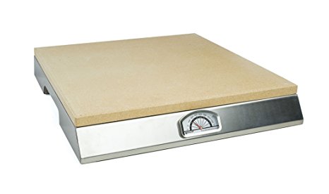 Pizzacraft Pizza Stone with Built-In Thermometer Base - PC0106