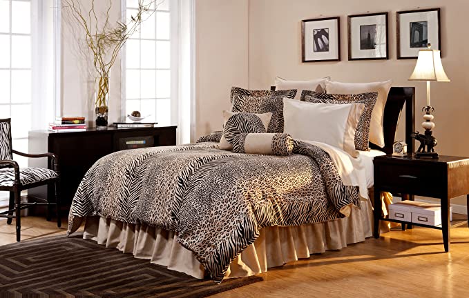 Pointehaven Printed 300 TC 3-Piece 100-Percent Combed Cotton Duvet Set, Urban Safari, King, Multi Color (UrbanSafari-Kg-3Pc-DuvetSet)