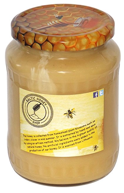 Natural, raw homestead plant blossom honey (1 kg)