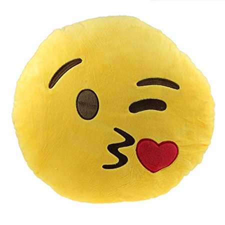 1 X Changeshopping Cute Car Home Office Accessory Emoji Smiley Naughty Cushion Pillow Toy Gift (E)