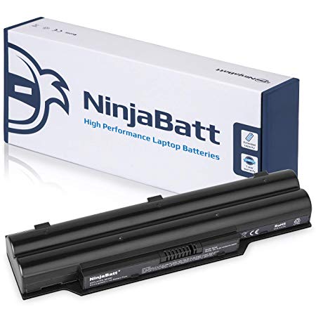 NinjaBatt Laptop Battery For Fujitsu FPCBP250 FPCBP331 FPCBP277 FMVNBP186 FMVNBP194 FMVNBP213 FPCBP250AP FPCBP347AP LifeBook A530 AH530 AH531 - High Performance [6 Cells/4400mAh/49wh]