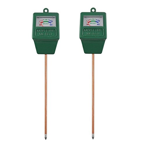 Soil Moisture Sensor Meter 2 Pack,Alotpower Moisture Sensor Hygrometer for Garden, Farm, Lawn Plants Indoor & Outdoor(No Battery needed)