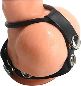 Strict Leather Rubber Cock Ring Harness