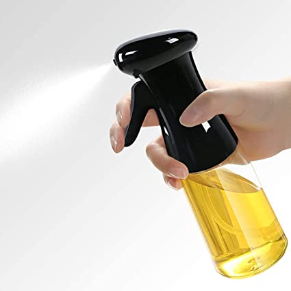 GiWuh Olive Oil Sprayer, Cooking Oil Spray, Grill Cooking Spray Bottle, BPA-Free, 210 ML Oil Spray Bottle, Used for Cooking, Salad, Barbecue, Baking, Frying, Kitchen (1, Black)
