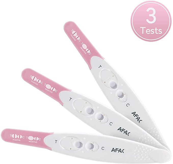 AFAC Pregnancy Test, 3 Pregnancy Tests with HCG Pregnancy Test Strips, Early Detection Pregnancy Test Kit, 2 Big Result Window, Over 99% Accurate