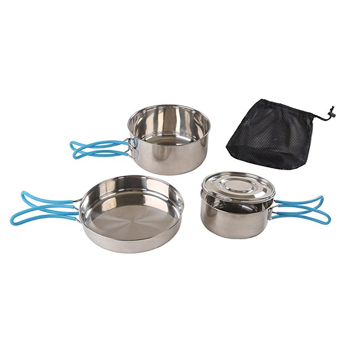 Stansport 5 Piece Stainless Steel Cook Set