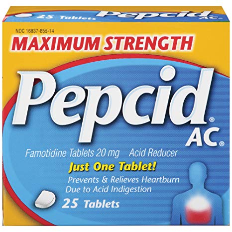 Maximum Strength Pepcid (famotidine) AC All-Day Heartburn Relief Medicine, 25 count