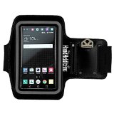 LG V10 Armband HHI Sports Armband with Key Holder Pocket For LG V10 Black Armband Fits Small to Large Arm Sizes