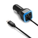 Apple MFi Certified 16W  31A  iPhone Lightning Car Charger with 33ft Lightning to USB Cable Cord for iPhone 6S  6  6S Plus  5S  5 iPad Air 2 iPad mini 4 iPad Pro and iPodBlack