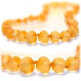 Certified Baltic Amber baby Teething Necklace Raw butterscotch - Anti-inflammatory