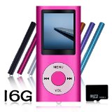 Tomameri 16 GB Micro SD Card Portable MP4 Player MP3 Player Video Player with Photo Viewer  E-Book Reader  Voice Recorder -Pink