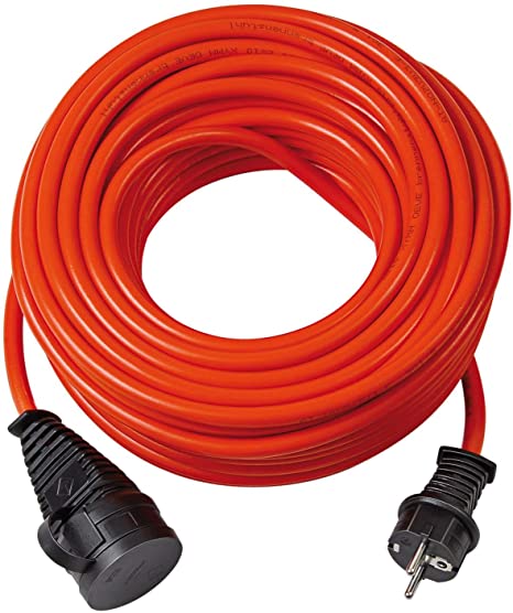 Brennenstuhl BREMAXX Verlängerungskabel (10m Kabel in orange, für den Einsatz im Außenbereich IP44, Stromkabel einsetzbar bis -35 °C, öl- und UV-beständig)