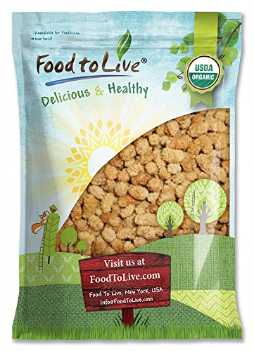 Food to Live Certified Organic Dried White Mulberries (Non-GMO, Unsulfured, Bulk) (10 Pounds)