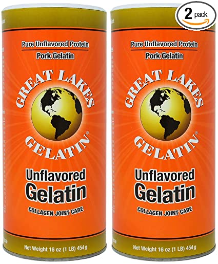 Great Lakes Pure Porcine Gelatin, 16oz Can 2-Pack