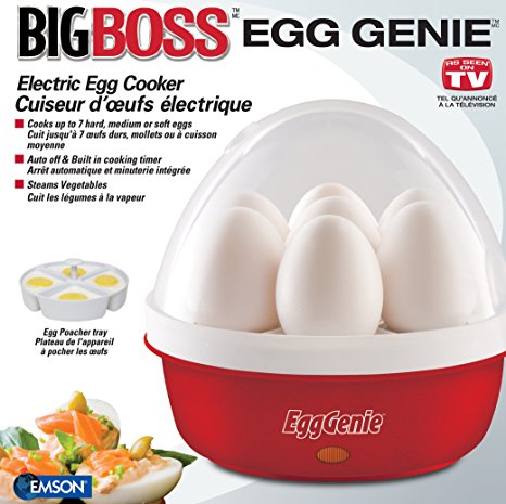 Big Boss 8863 Genie Electric Egg Cooker, Red