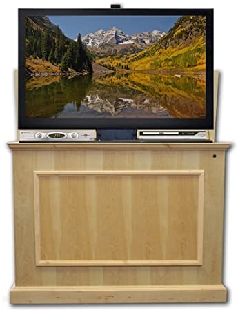 Touchstone 72012 - Elevate TV Lift Cabinet - TVs Up to 50 Inch Diagonal (45” Wide TV) - Unfinished - 50 in Wide - Quiet & Quick Whisper Lift II TV Lift – Wired & Wireless RF Remote