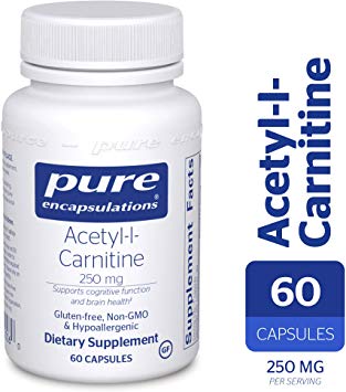 Pure Encapsulations - Acetyl-l-Carnitine 250 mg - Hypoallergenic Supplement to Promote Memory and Attention* - 60 Capsules