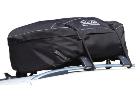 XCAR Waterproof Soft Roof Top Cargo Bag With Storage Sack and Rain Cover (15 cubic feet)