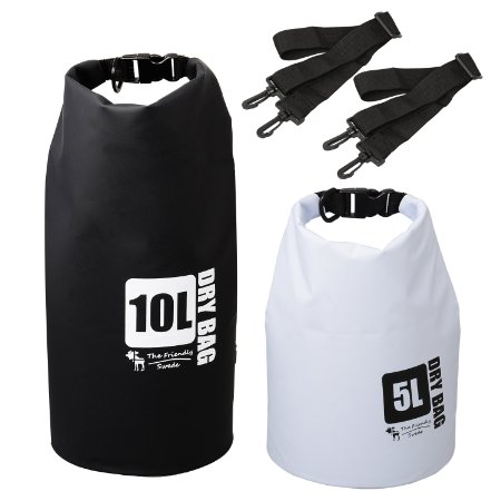 (2 Pack) The Friendly Swede Compact and Lightweight Dry Bag, Water-Resistant 500D Tarpaulin