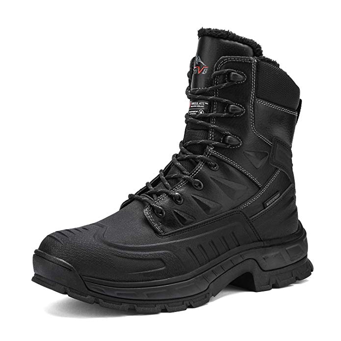 NORTIV 8 Men's Insulated Waterproof Winter Snow Boots