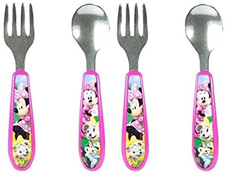 The First Years Disney Easy Grasp Flatware - Minnie/Mickey - 2 Sets