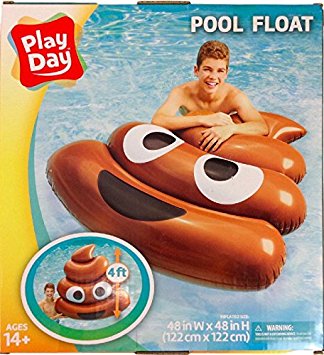 Poop Emoji Pool Lounger 4 ft
