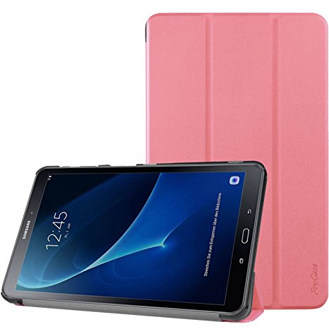 Samsung Galaxy Tab A 10.1 Case, ProCase Slim Smart Cover Stand Folio Case for Galaxy Tab A 10.1 Inch Tablet SM-T580 T585 2016 (Pink)