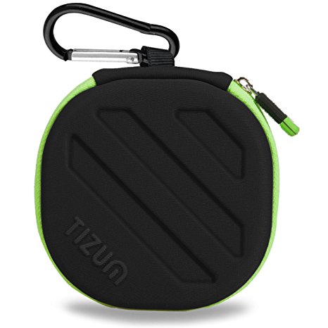 TIZUM Earphone Carrying Case - Multi Purpose Pocket Storage Travel Organizer Case for Earphone, Pen Drives, Memory Card, Data Cable (Black)