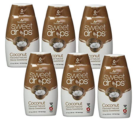 Wisdom Sweet Drops Coconut 1.7 fl.oz 6 Pack Sweetleaf