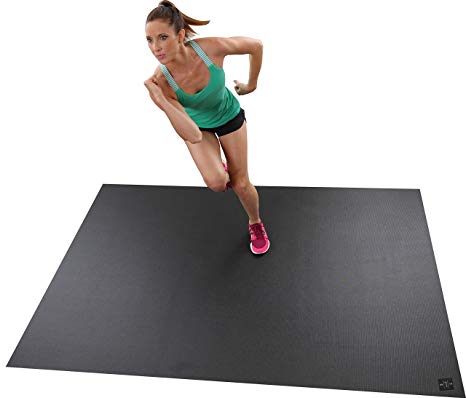 Square36 Large Exercise Mat 6Ft x 5Ft. This Cardio mat is for Cardio, Kickboxing, MMA and Yoga. Multipurpose Workout Pad for use with or Without Shoes.