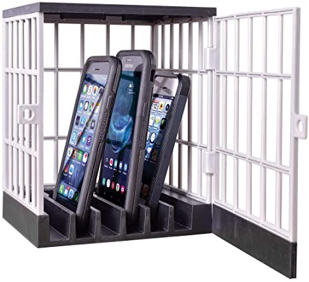 Box with Lock and Padlock Included - Lock Box with Key for Keeping Your Smartphones Away from Children or Adults - Phone Prison That Holds up to 6 Large Smartphones