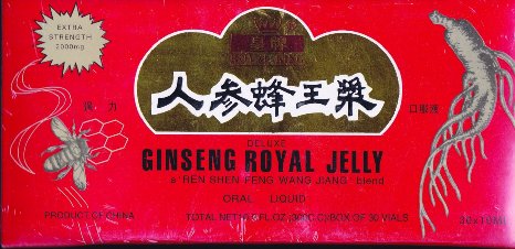 Deluxe Ginseng Royal Jelly 10ML Vials by Royal King - 30 Vials