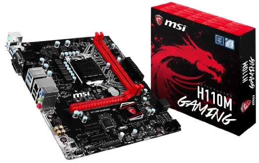 MSI Gaming Intel Skylake H110 LGA 1151 DDR4 USB 3.1 Micro ATX Motherboard (H110M Gaming)