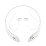 Ecandy Portable Wireless Bluetooth Music Stereo Universal Headsets Headphone Neckband Style for iPhoneiPadSamsung Galaxry HTC LGMotorolaM8MP3 Players and other Enabled Bluetooth DevicesWhite