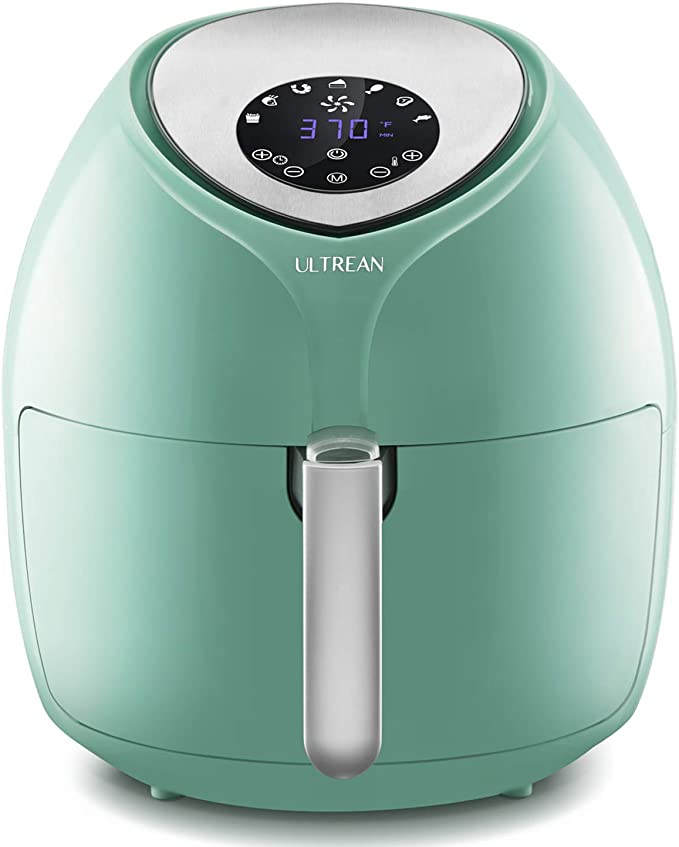 Ultrean 6 Quart Air Fryer, Large Family Size Electric Hot Air Fryers XL Oven Oilless Cooker with 7 Presets, LCD Digital Touch Screen and Nonstick Detachable Basket,UL Certified,1700W (Blue)